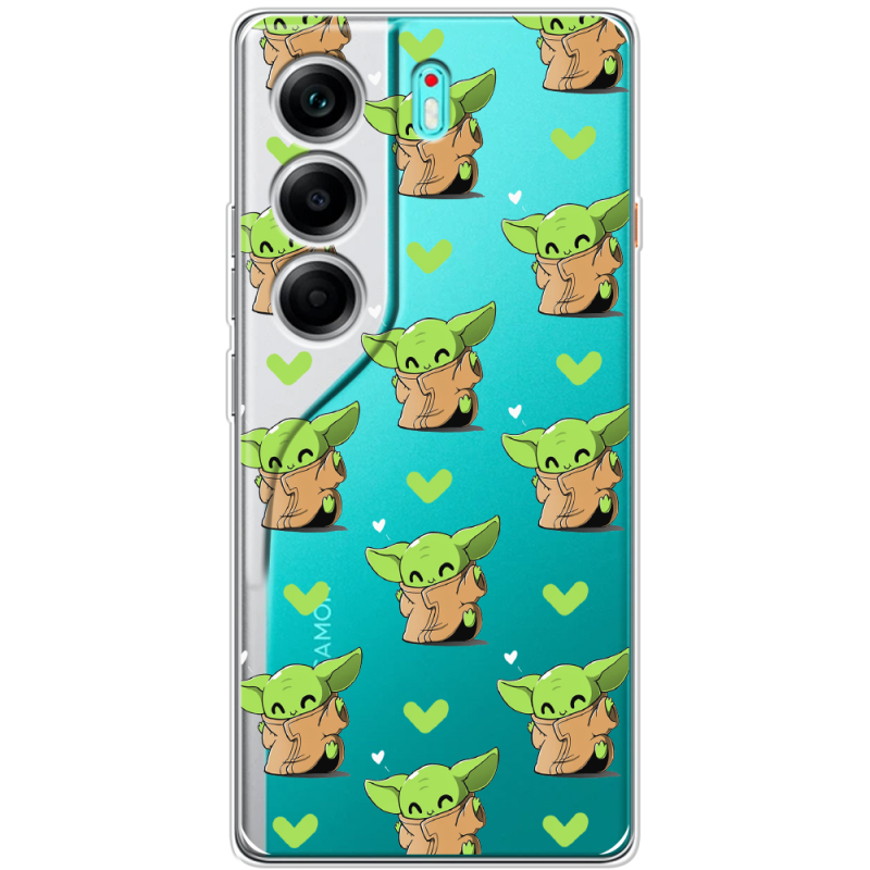 Прозорий чохол BoxFace Tecno Camon 40 Pattern Baby Yoda