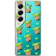 Прозорий чохол BoxFace Tecno Camon 40 Pattern Baby Yoda