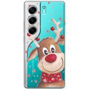 Прозорий чохол BoxFace Tecno Camon 40 Winter Deer
