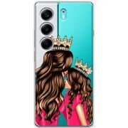 Прозорий чохол BoxFace Tecno Camon 40 Queen and Princess