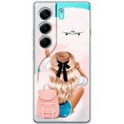 Прозорий чохол BoxFace Tecno Camon 40 Travel Girl