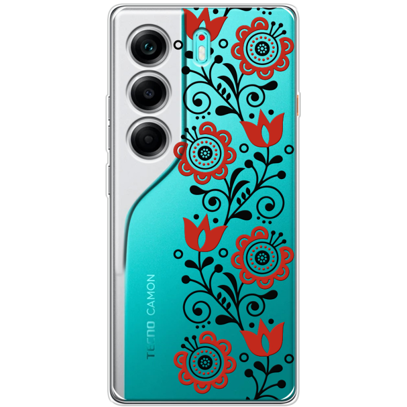 Прозорий чохол BoxFace Tecno Camon 40 Ethno Ornament