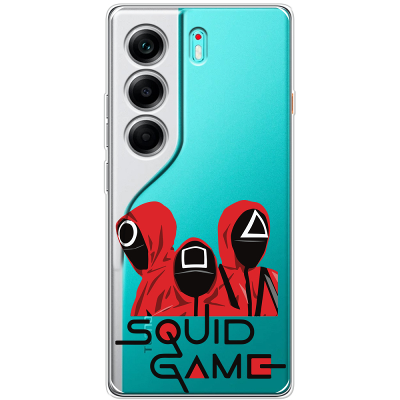 Прозорий чохол BoxFace Tecno Camon 40 siquid game люди в красном