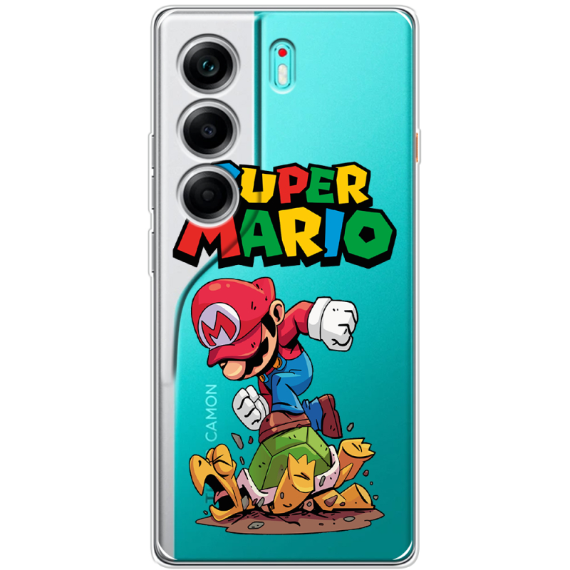 Прозорий чохол BoxFace Tecno Camon 40 Super Mario