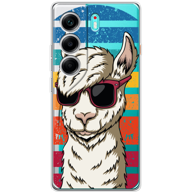 Прозорий чохол BoxFace Tecno Camon 40 Стильна Лама