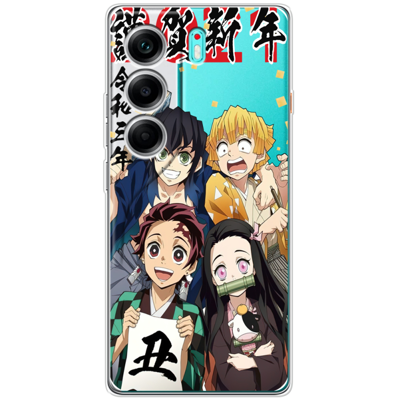 Прозорий чохол BoxFace Tecno Camon 40 Незуко та друзі