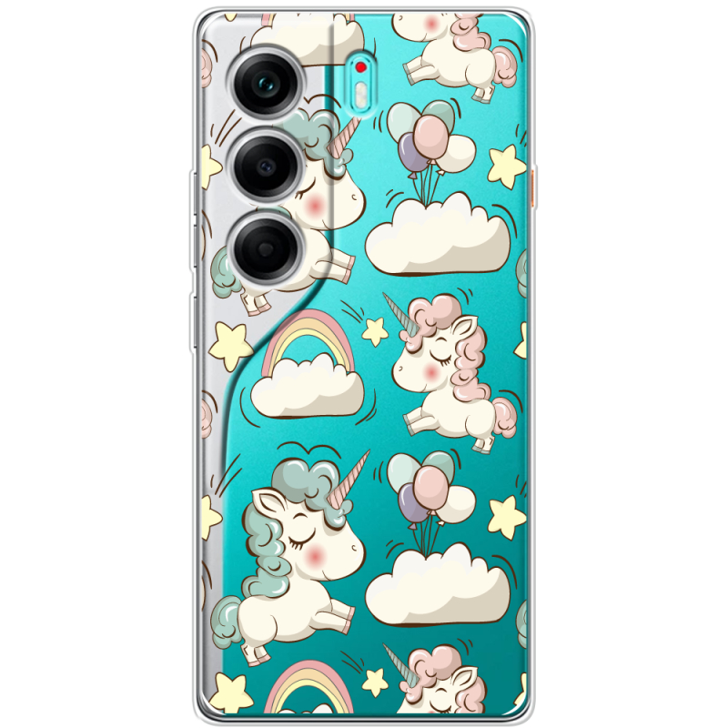 Прозорий чохол BoxFace Tecno Camon 40 Unicorns