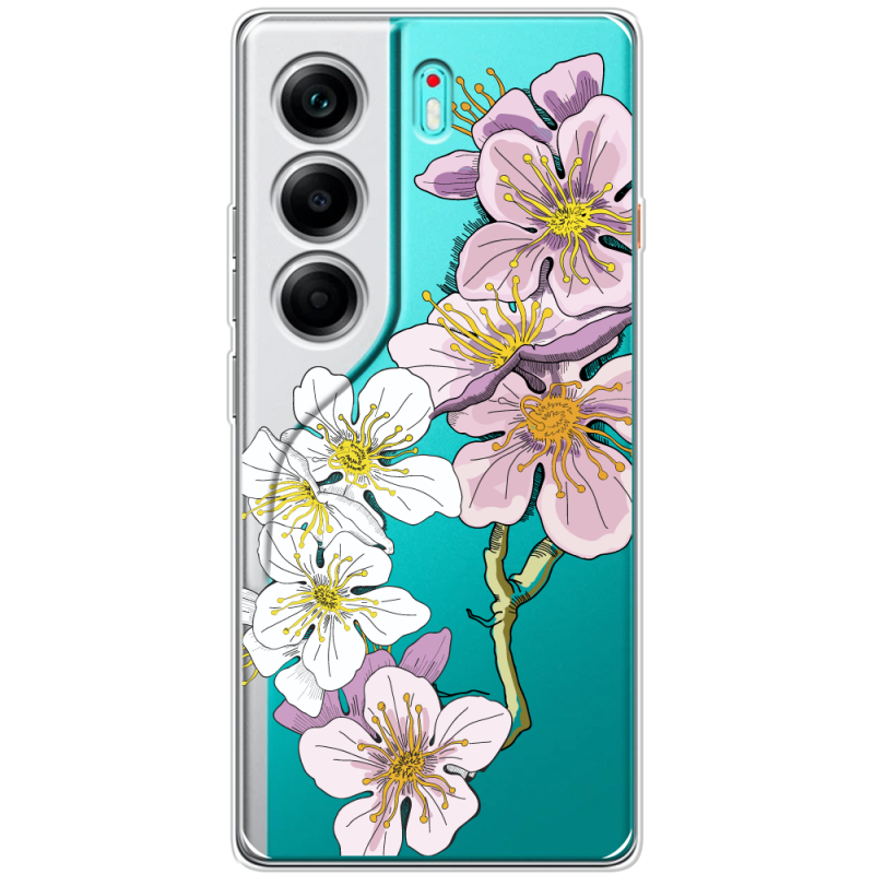 Прозорий чохол BoxFace Tecno Camon 40 Cherry Blossom