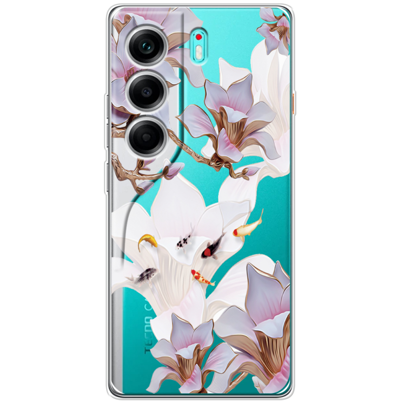 Прозорий чохол BoxFace Tecno Camon 40 Chinese Magnolia