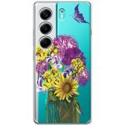 Прозорий чохол BoxFace Tecno Camon 40 My Bouquet