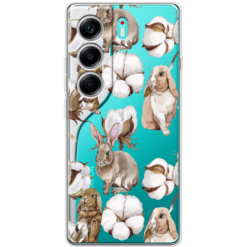 Прозорий чохол BoxFace Tecno Camon 40 Cotton and Rabbits