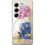 Чохол зі стразами Tecno Camon 40 Little Boy and Girl
