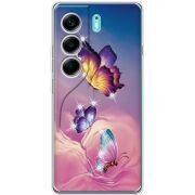 Чохол зі стразами Tecno Camon 40 Butterflies
