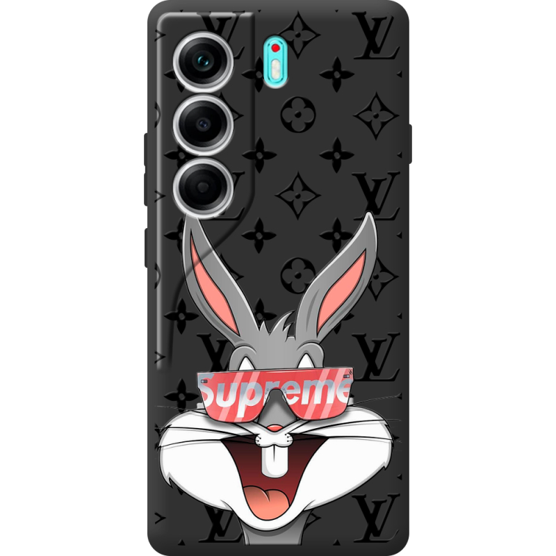 Чорний чохол BoxFace Tecno Camon 40 looney bunny