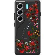 Чорний чохол BoxFace Tecno Camon 40 3D Ukrainian Muse