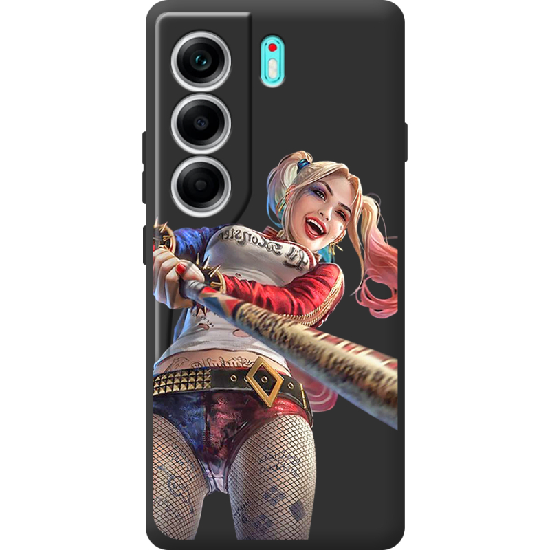Чорний чохол BoxFace Tecno Camon 40 Happy Harley Quinn