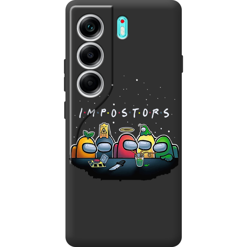 Чорний чохол BoxFace Tecno Camon 40 Among Us Impostors