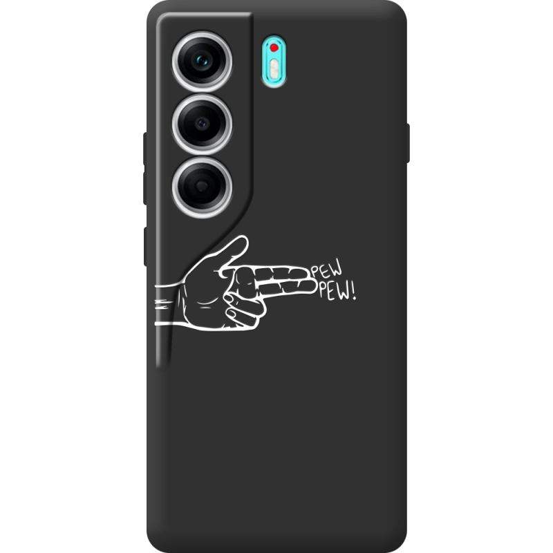 Чорний чохол BoxFace Tecno Camon 40 Pew Pew
