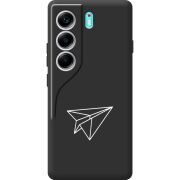 Чорний чохол BoxFace Tecno Camon 40 Paper Plane