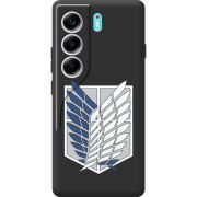 Чорний чохол BoxFace Tecno Camon 40 Атака Титанов Крылья Свободы