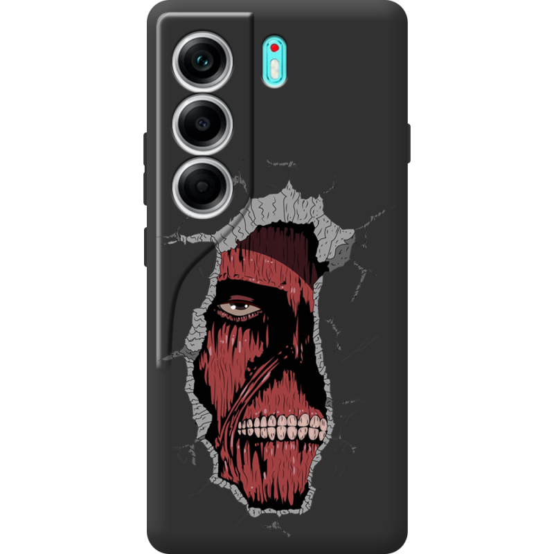 Чорний чохол BoxFace Tecno Camon 40 Нападение на Титана