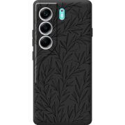 Чорний чохол BoxFace Tecno Camon 40 Leaves