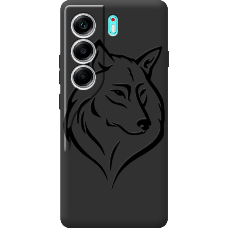 Чорний чохол BoxFace Tecno Camon 40 Wolf