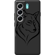 Чорний чохол BoxFace Tecno Camon 40 Wolf