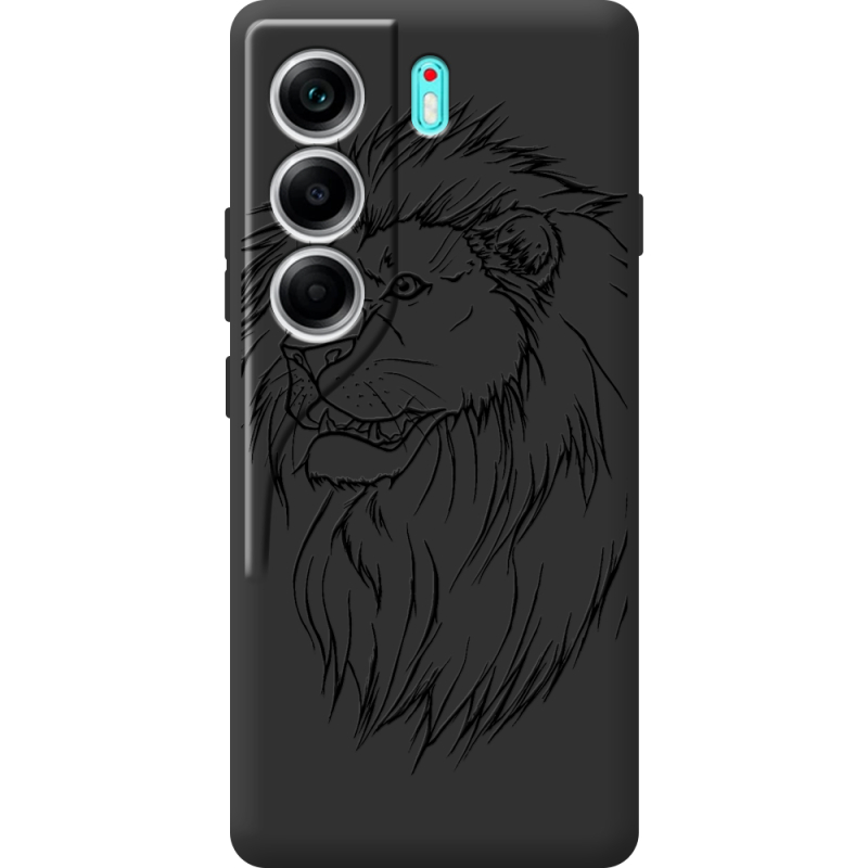 Чорний чохол BoxFace Tecno Camon 40 Lion