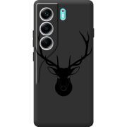 Чорний чохол BoxFace Tecno Camon 40 Deer