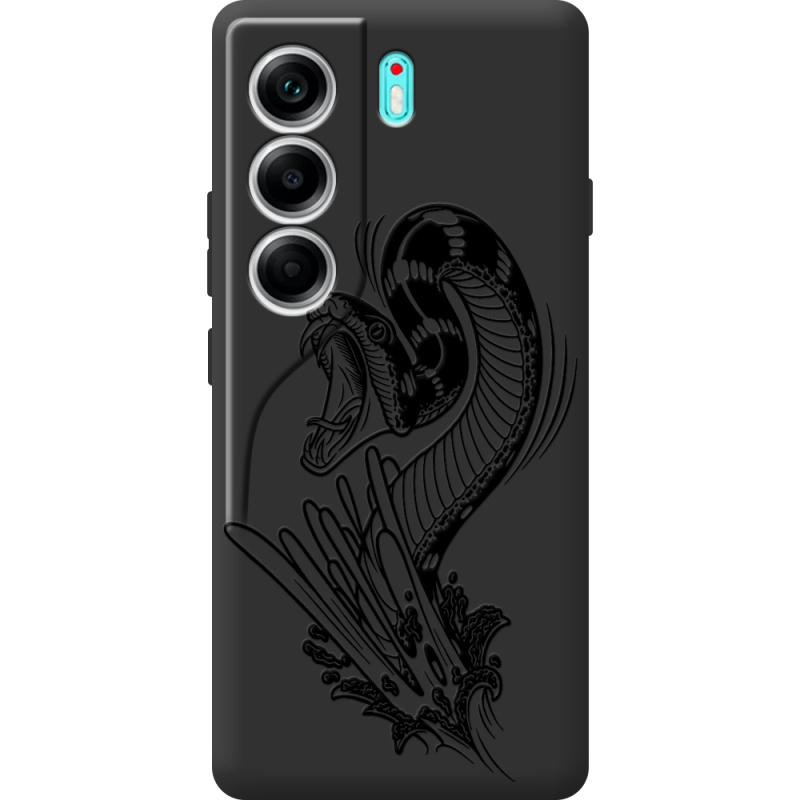 Чорний чохол BoxFace Tecno Camon 40 Snake