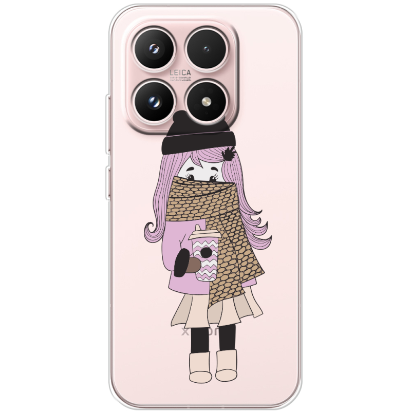 Прозорий чохол BoxFace Xiaomi 17 Winter Morning Girl