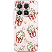 Прозорий чохол BoxFace Xiaomi 17 с 3D-глазками Popcorn