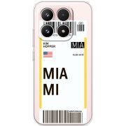 Прозорий чохол BoxFace Xiaomi 17 Ticket Miami