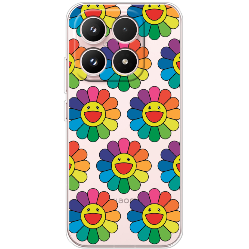 Прозорий чохол BoxFace Xiaomi 17 Hippie Flowers