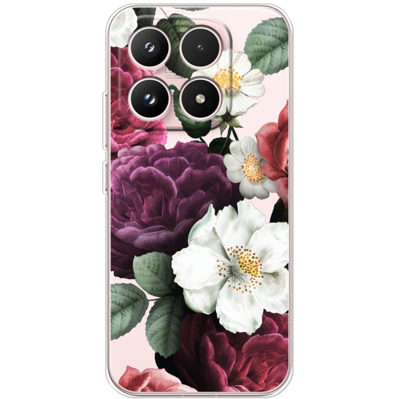 Прозорий чохол BoxFace Xiaomi 17 Floral Dark Dreams