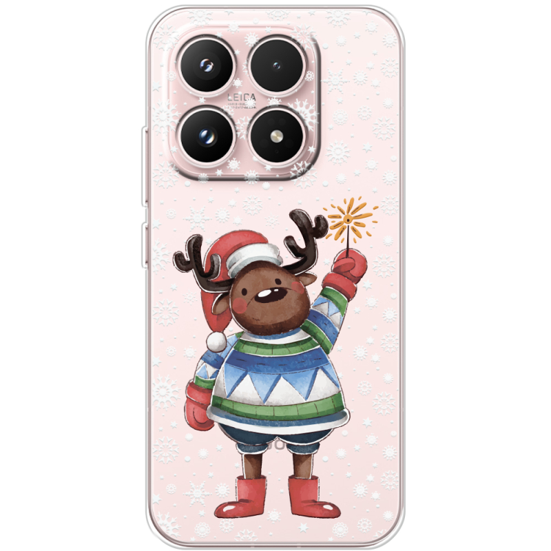 Прозорий чохол BoxFace Xiaomi 17 Christmas Deer with Snow