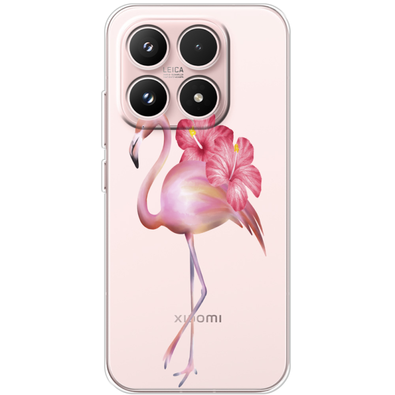 Прозорий чохол BoxFace Xiaomi 17 Floral Flamingo