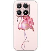 Прозорий чохол BoxFace Xiaomi 17 Floral Flamingo