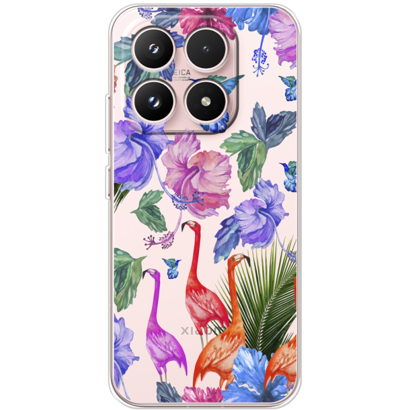 Прозорий чохол BoxFace Xiaomi 17 Flamingo