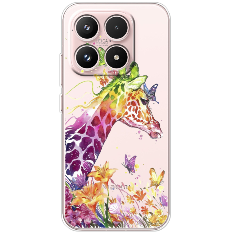 Прозорий чохол BoxFace Xiaomi 17 Colorful Giraffe