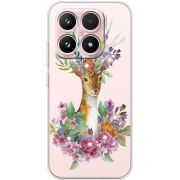 Чохол зі стразами Xiaomi 17 Deer with flowers