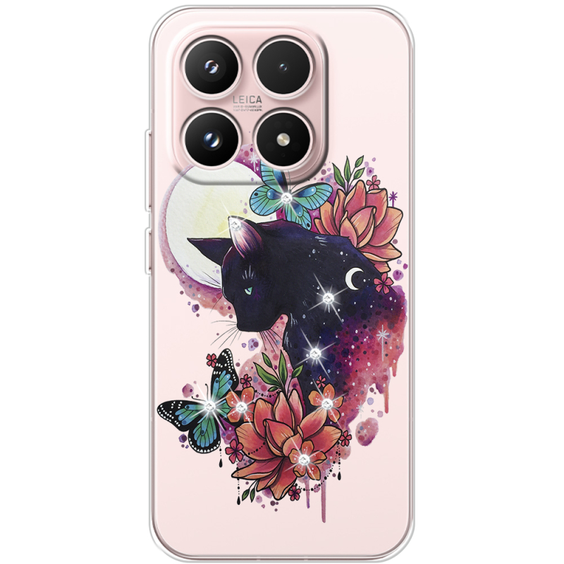 Чохол зі стразами Xiaomi 17 Cat in Flowers