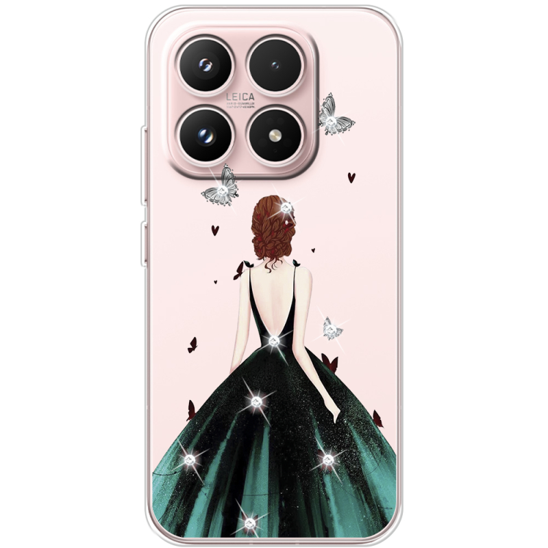 Чохол зі стразами Xiaomi 17 Girl in the green dress