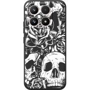 Чорний чохол BoxFace Xiaomi 17 Skull and Roses