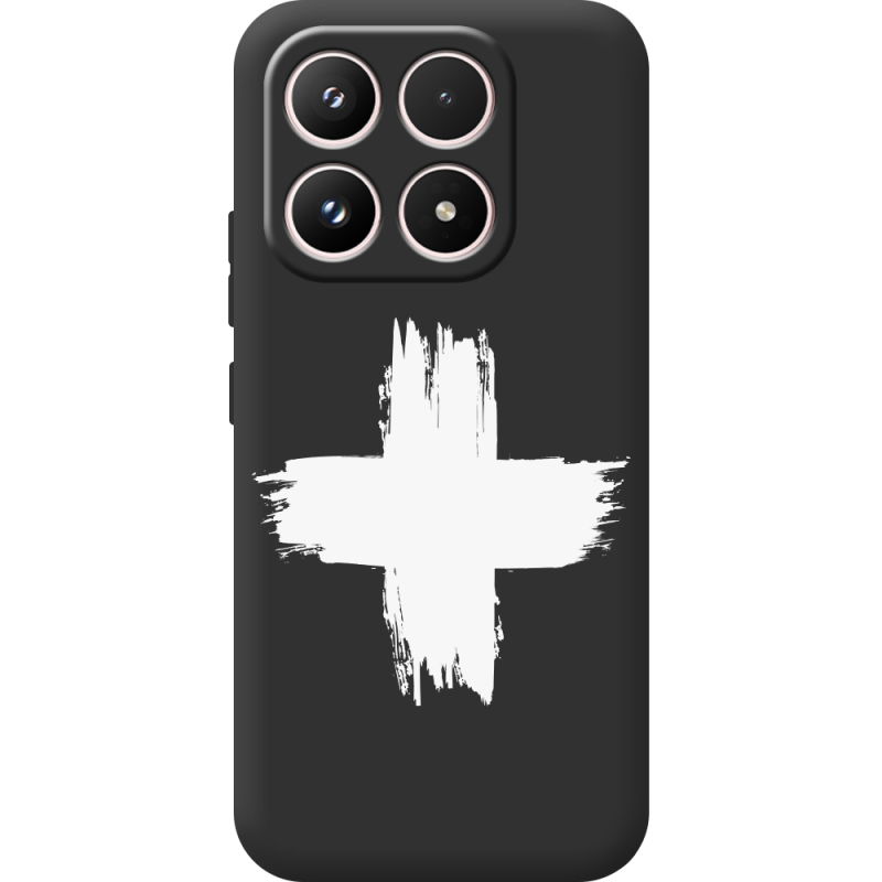 Чорний чохол BoxFace Xiaomi 17 Білий хрест ЗСУ