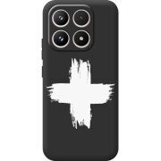Чорний чохол BoxFace Xiaomi 17 Білий хрест ЗСУ
