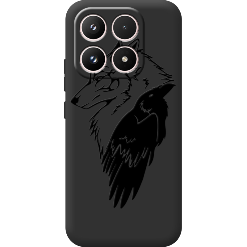 Чорний чохол BoxFace Xiaomi 17 Wolf and Raven