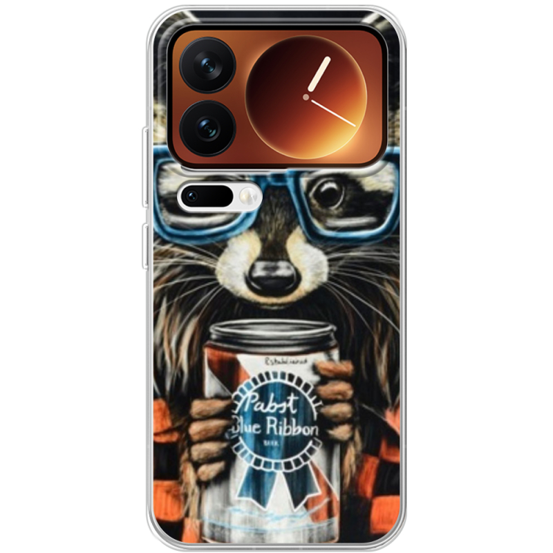 Чохол BoxFace Xiaomi 17 Pro Енот с банкой