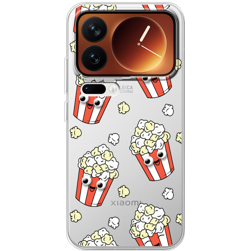 Прозорий чохол BoxFace Xiaomi 17 Pro с 3D-глазками Popcorn